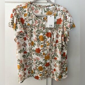 DR2 Daniel Rainn NWT Floral Blouse sz XXL